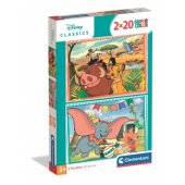 Dėlionė 2x20 Super Color DISNEY CLASSIC LION KING & DUMBO | Clementoni