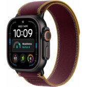 49mm Burgundy Trail Loop Black Titanium Finish S/ M