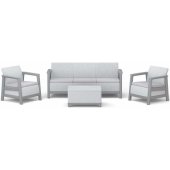 Scandi Linea 3 Seater Set Light Grey / Dark Steel Grey