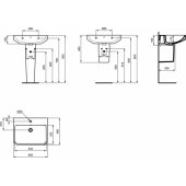 Ideal Standard i.life B izlietne, 550x480x180mm (h)