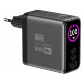GaN 100W PD QC TFT Grey