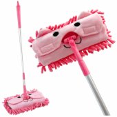 Children®s Mop With Telescopic Handle Animal Pink