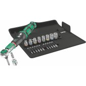 Wera Safe-Torque A2 Set 1, 23 pieces, torque wrench (black/ green, 1/ 4"