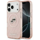 IML Glitter K&C galvu logotipo „MagSafe“ dėklas iPhone 17 Pro, rožinis