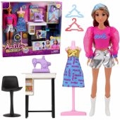 Anlily Doll Fashion Designer Clothes Sewing Machine Furniture Mannequi