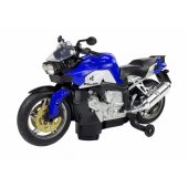 Mėlynas akumuliatorinis motociklas