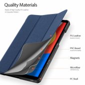 Tri-fold Stand PU odos dėklas Xiaomi Redmi Pad SE (8.7"), mėlynas