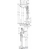 Talis S Single Lever Bath Mixer Floor-standing Chrome