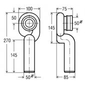 Viega vertical urinal trap fi 50mm (492458)