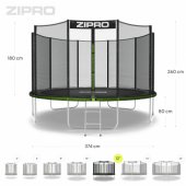 Jump Pro Outdoor Net 12FT 374cm