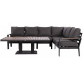 RIO corner sofa and table dark grey