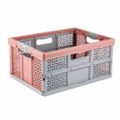 Basket Lea Grey/ Pink 49x35x24cm 32L