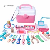 Doctor suitcase with 45 elements Pink