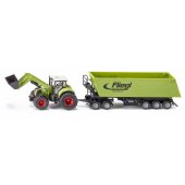 Tractor with front loader, doll and dump truck, model vehi