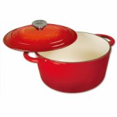 Pot, cast-iron, red, Ø21cm 2,4l