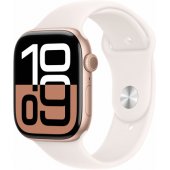 Watch Series 10 46mm Rose Gold/ Light Blush Band - M/ L
