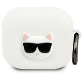"KLACA3SILCHWH Choupette Head Silicone Case for for Airpods 3" White