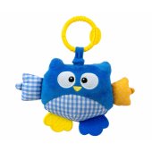 Milly Mally Plush pendant Owl blue