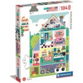 Clementoni CLE dėlionė 104 maxi SuperColor HomeSweetHome 23775
