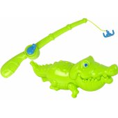 LeanToys Arcade Game Set Fishing Fish Rod Crocodile.
