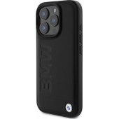 "Leather Hot Stamp MagSafe Case iPhone 16 Pro Max", juodas