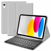 SC dėklas su rašikliu ir klaviatūra iPad 10.9" 2022/ 11" 2025, pilkas