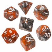 REBEL RPG kauliukų rinkinys – dviejų spalvų – oranžinė ir pilka (106