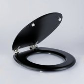 LA032355BFPEU7 Wooden Toilet Seat, Black