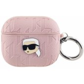 KLA3PGKIPP Monogram Karl Head Apple AirPods 3 Pink