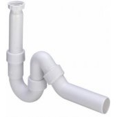 Basin siphon tube without outlet 1 1/ 4"x40, white