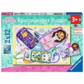 Ravensburger vaikiška dėlionė Gabby®s Dollhouse (2 x 12 detalių)