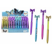 Ballpoint Pen with Bow Diamonds Blue Refill 0.7mm Mix