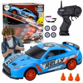 Remote Controlled R/ C Sports Car 1:24 Blue Interchangeable Wheels