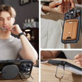 Classic Hybrid Kickstand Halolock MagSafe dėklas + stiklas iPhone 16 Pro