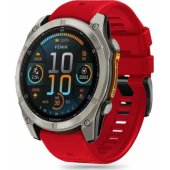 Silikoninis dirželis Garmin Fenix 5X/ 5X Plus/ 6X/ 6X Pro/ 7X/ 8 (51mm), raudonas