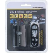 Dunlop BIKE LAMP 2W1 usb charging, helmet mount bracket