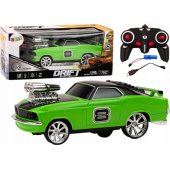 Nuotoliniu būdu valdomas automobilis 1:18 Drift 360, šviesos, garsai, žalias