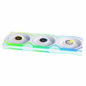 SL Wireless LCD Fan ARGB PWM 3-Pack incl. Controller white