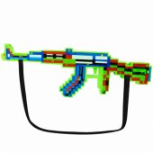 Pixel šautuvo šviesos, garsai ir žalias lazeris, 45 cm