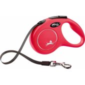 Flexi New Classic Automatic Strap Leash S 5m Red