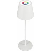 _7543314 RealPower LED RGB stalinė lempa, reguliuojamo ryškumo, su akumuliatoriumi, balta