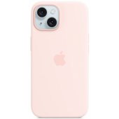 "Silicone Case with MagSafe iPhone 15 (MT0U3ZM/ A)" Light Pink