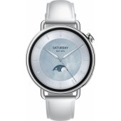 Watch S4 41mm Leather Strap White/ Silver