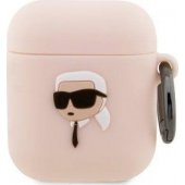 3D Silicone NFT Karl Lagerfeld Case for Airpods 1/ 2 Pink