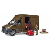 MB Sprinter UPS with driver and accessories, model vehicle (bro