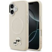 Karl & Choupette MagSafe dėklas iPhone 17, smėlio spalvos