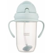 Non-spill Bottle with weighted straw 270ml Green