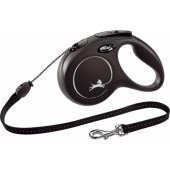 Flexi New Classic Automatic Cable Leash M 5m Black