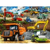 100 dalių statybinės technikos dėlionė