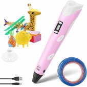 3D printing pen for creating figures from PLA / ABS Pink FUS3DPENPI